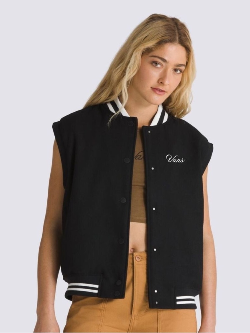 Vans Piper Stadium Vest Wool Blend XS NWT‎
